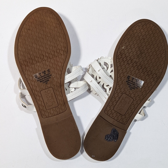 Circus by Sam Edelman CHERRI White Flat Sandals Women's Size 8 M - Picture 11 of 11